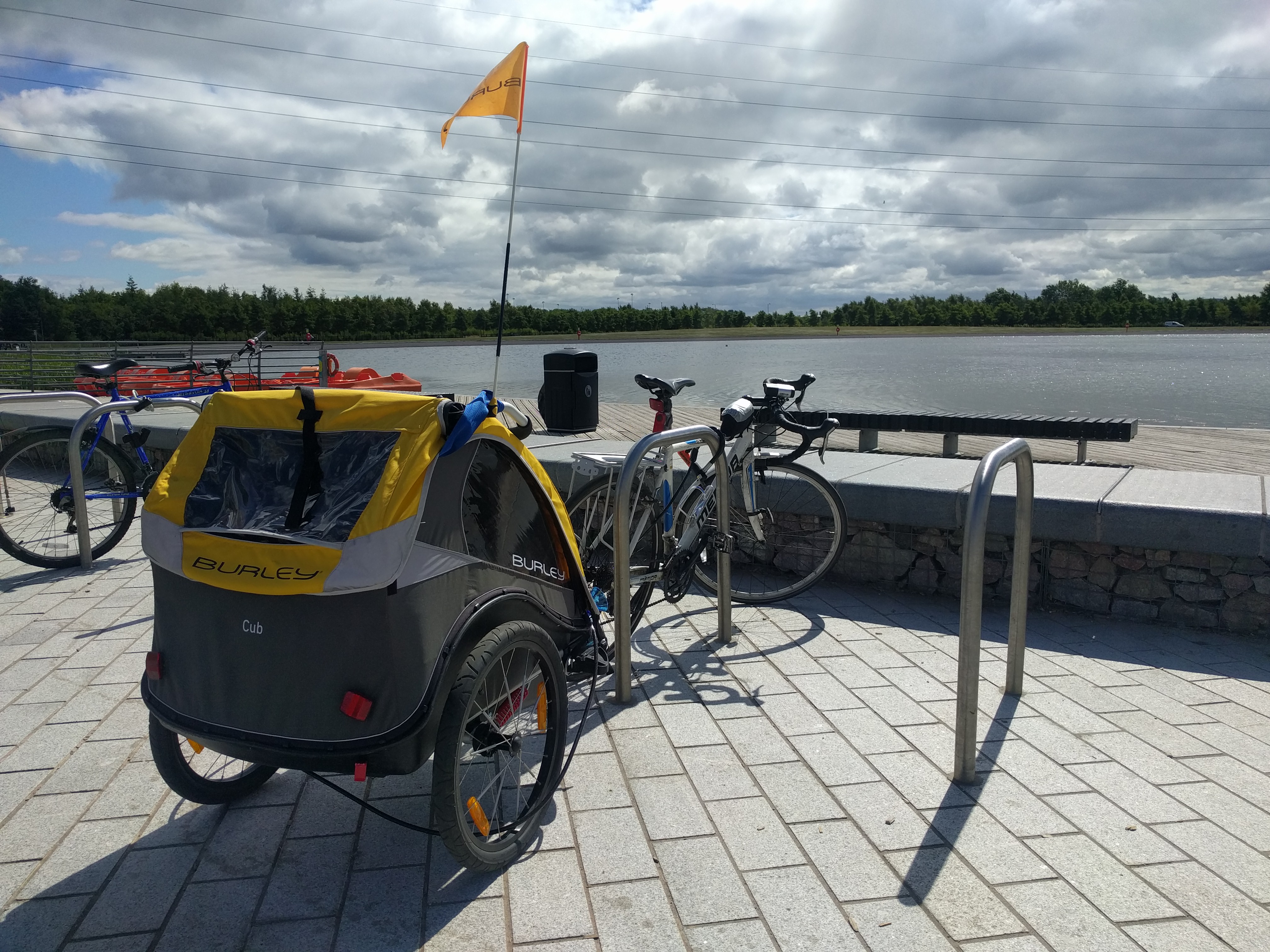 At the Helix Bike & Trailer at the Helix