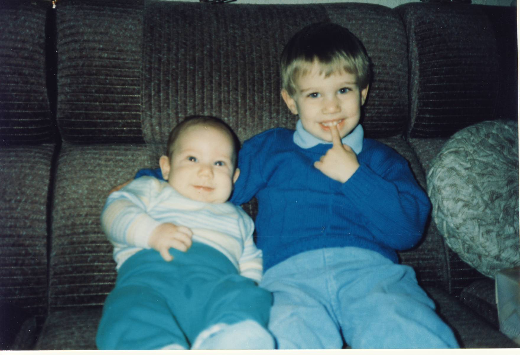 Colin with his big brother Left: Colin, Right: Alistair