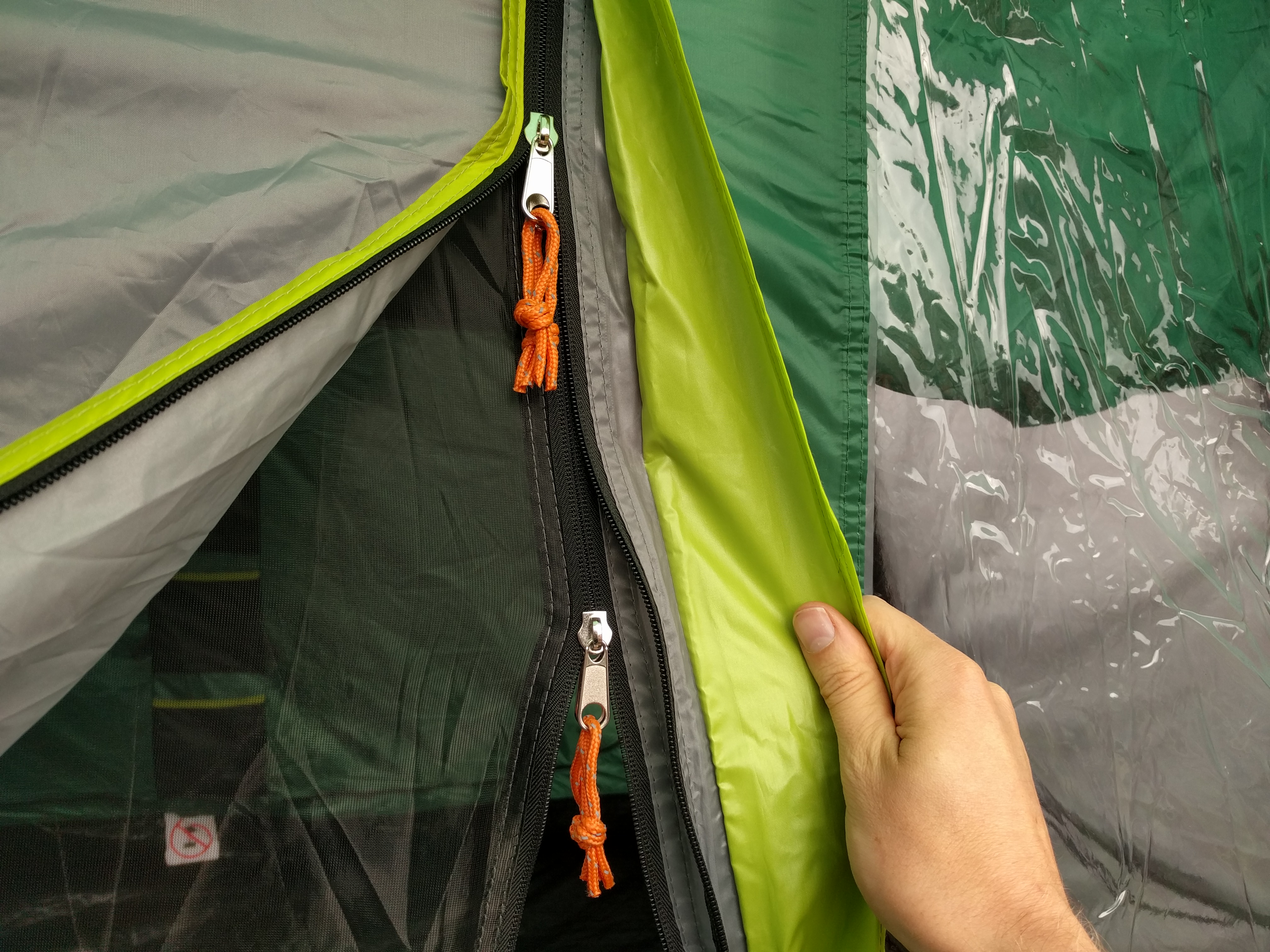 The tent doors View of the tent doors