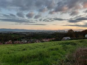 View over the forth valley at sunrise